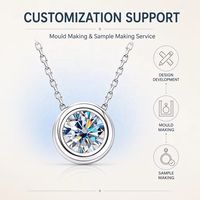 Collier chaîne en argent sterling S925 ALICE Fashion Jewelry, pendentif en moissanite certifiée GRA couleur D VVS, colliers unisexes, cadeau