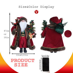 Luxuriöse Weihnachts mann figur für Weihnachten aus Stoff, geeignet für festliche Feiern Anpassbarer Stoff artikel - Product Image 3
