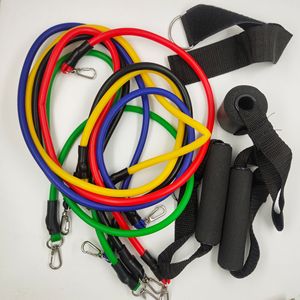 Ensemble de bandes de résistance 11 pièces, corde élastique multifonctionnelle pour entraînement fitness avec poignées et ancrages pour les séances d'entraînement à domicile - Product Image 1