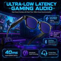 Kacamata Pintar AI Kamera 1080P Stabilisasi Kamera Terjemahan Waktu Nyata Asisten Suara 5.3 40ms Audio Gaming IP67