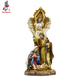 Escultura Navideña Personalizable de la Sagrada Familia de Jesús en Resina, Marca HANDSOME 31, Crucifijo de Poliresina, Figura Religiosa HS032648 - Product Image 3