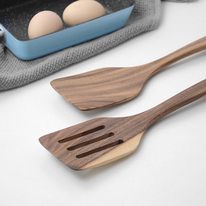 Wooden Spatula Teak Long Handle Slotted Frying Spoon Cooking Utensil Kitchen Tool - Product Image 2