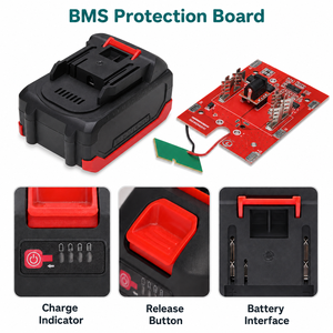 Paquete de Baterías de Iones de Litio de 18 V y 5.0 Ah para Herramientas Eléctricas <span class=keywords><strong>Makita</strong></span> de 18 V LXT, Batería de Repuesto Tipo Deslizante con Indicador de Nivel de Batería LED - Product Image 2