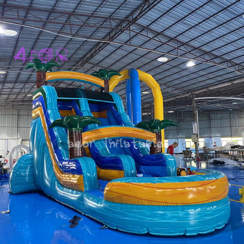 Professional Water Slide Fiberglass Outdoor Commercial Use