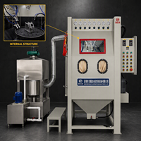 Machine de sablage rotative anti-explosion et sans poussière pour le finissage des surfaces métalliques, sablage automatique