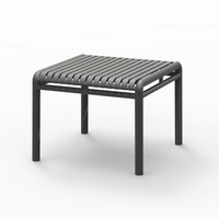 Table basse en plastique moderne imperméable non pliable T-030 pour utilisation en extérieur, design innovant, garantie de 2 ans