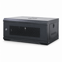 Baie de serveur murale 4U 19 pouces à flux d'air élevé avec porte avant perforée, armoire réseau verrouillable en stock pour centre de données et vidéosurveillance