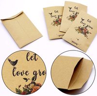 Sacs de rangement en papier kraft recyclé imprimés sur mesure en gros, petits sacs pour enfants, jardinage, plantes, légumes, herbes, graines de fleurs, enveloppes