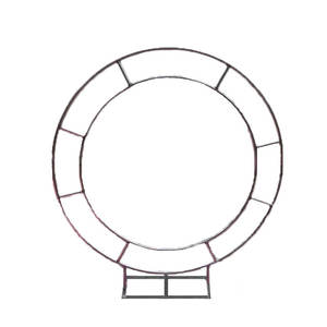 Fête nuptiale bal jardin décoration florale Double rond toile de fond support Ballon <span class=keywords><strong>métal</strong></span> tonnelle arc de mariage pour cérémonie, - Product Image 3