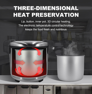 Scaldavivande commerciale per mantenere caldo 24 ore con scaldavivande da 20 litri di grande capacità per ristorante - Product Image 4