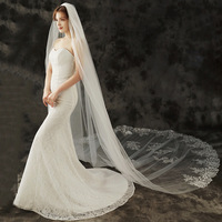 LUOXIN – voile de mariage en Tulle doux, voile de mariée 3.5M de long, voile de mariage de la chapelle