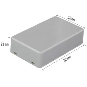 Üretici fabrika fiyat OEM DIY özelleştirilmiş toz geçirmez küçük açık gri ABS elektronik çantası plastik pil kutuları muhafaza