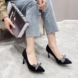 Customized Pointed Rhinestone Bowknot Designer Shoes Sandals Women's Luxury Women's Fashion Fine High Heels