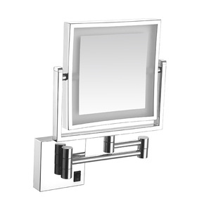 Square Shape <b>Extendable</b> Wall Mounted Magnifying <b>Mirror</b> Folding Hotel Bathroom Makeup <b>Mirror</b> - Product Image 5