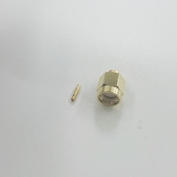 Connecteur coaxial RF mâle SMA en laiton plaqué or pour câble semi-rigide SM141 UT141