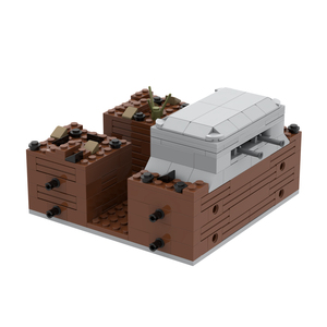 Bloques de Construcción de la Serie Militar, Caserón de Campo de Batalla, MOC MOOXI MOC5064-A, Ladrillos, Soldado del Ejército, Bloques de la Segunda Guerra Mundial y Juguetes de Construcción de Modelos - Product Image 3