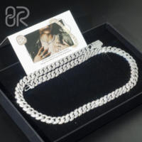 VVS – collier cubain en Moissanite de 6mm 18 pouces, Arc circulaire personnalisé en argent 925, chaîne de rappeur Hip Hop glacée