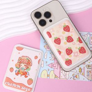 Portefeuille de téléphone en cuir PU magnétique avec logo personnalisé, porte-cartes magnétique personnalisé, portefeuille magnétique personnalisé pour iPhone - Product Image 5