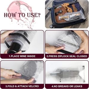 Manchon et protecteur de bouteille de vin en PVC réutilisable imprimé à l'écran, tendance du moment, pour les voyages - Product Image 6