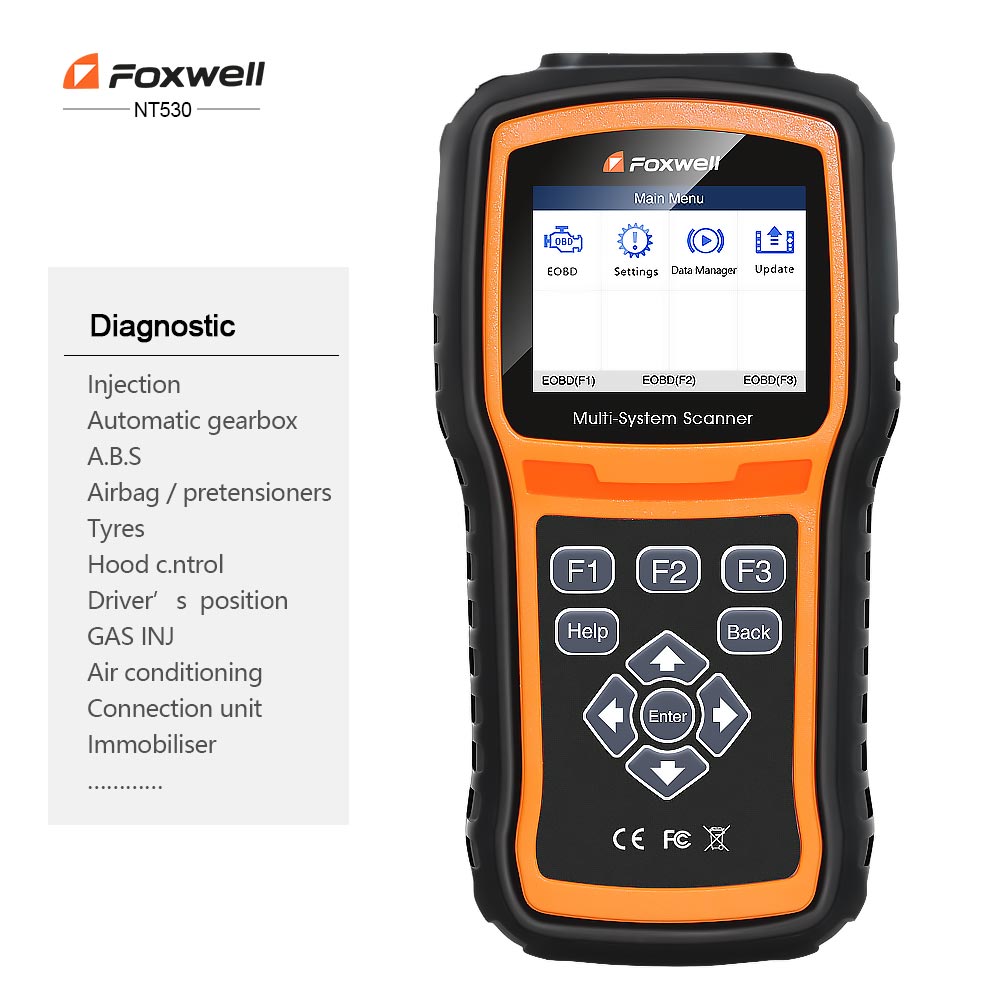 Foxwell NT530マルチシステムスキャナーと1台の無料車がNT520Pro Foxwell NT530マルチシステムスキャナーと1台の無料車がNT520Pro