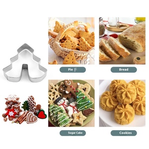 Dập nổi thép không gỉ <span class=keywords><strong>Cookie</strong></span> Khuôn thiết kế phim hoạt hình Giáng sinh Gingerbread nhà máy cắt cho các công cụ nướng - Product Image 3