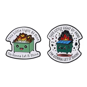 Pin esmaltado con cita sarcástica Dumpster Fire: <span class=keywords><strong>This</strong></span> <span class=keywords><strong>Little</strong></span> <span class=keywords><strong>Light</strong></span> <span class=keywords><strong>Of</strong></span> <span class=keywords><strong>Mine</strong></span> I'm Gonna Let It Shine, broche, insignia para cuello y solapa, regalo de joyería - Product Image 1