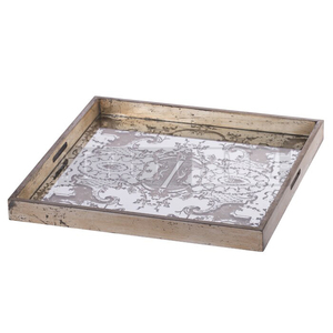 Plateau de service en bois naturel Art Déco Maximus International MS-171 |   Décoration de comptoir de cuisine, salle à manger ou salle de bain - Product Image 1