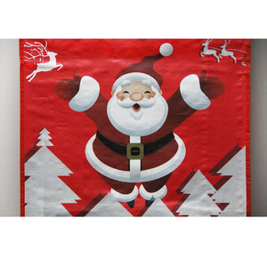 Logo personalizzato all'ingrosso Santa sack stampa regalo di natale shopping sacchi tessuti grande borsa regalo di natale per <span class=keywords><strong>negozio</strong></span> - Product Image 3