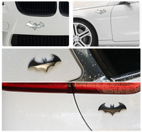 Vente en gros de badges et autocollants métalliques 3D personnalisés BAT Animal pour voiture, très demandés