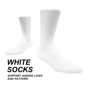 Factory Oem Custom Men Socks Jacquard Embroidered Printed Compression White Black Cotton Crew Custom Socks Logo