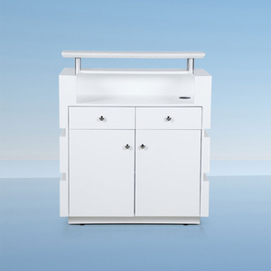 Meuble de salon de beauté professionnel Kangmei, <span class=keywords><strong>comptoir</strong></span> de réception moderne <span class=keywords><strong>et</strong></span> luxueux de petite taille avec éclairage LED - Product Image 3