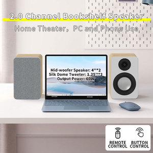 Loa bookshelf gỗ thiết kế hiện đại 60W, âm thanh mạnh mẽ, kết nối DC, Home Theater, BT, Coaxial, ARC, RCA, hàng đầu nhà máy, dành cho máy tính - Product Image 4