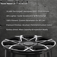 Jantes en alliage d'aluminium forgé monobloc personnalisées de 16 à 24 pouces 6061-T6 Jantes de luxe 25 mm ET 20 mm Tesla pour Mercedes Audi
