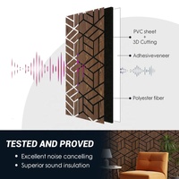 Panel Acústico de Fibra de Poliéster Ignífugo Ecológico con Patrón 3D Artístico, Alta Reducción de Ruido para Sala de Estar, Hotel, Escuela