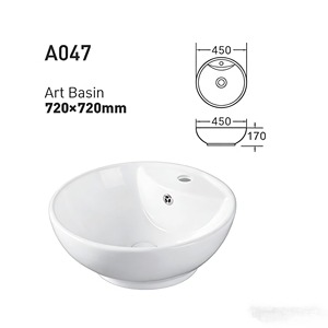 Lavabo en céramique intégré pour <span class=keywords><strong>salle</strong></span> <span class=keywords><strong>de</strong></span> <span class=keywords><strong>bain</strong></span> et balcon, à poser sur comptoir, vente en gros d'usine - Product Image 4