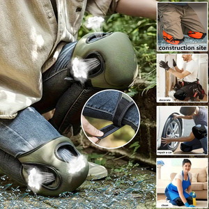 Rodilleras Profesionales de Trabajo al por Mayor - Acolchado de Espuma Gruesa, Diseño de Doble Correa, Ajustables, Transpirables y Ergonómicas - Product Image 4
