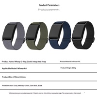 Bracelet de montre Whoop en nylon tissé, toile élastique, boucle à ardillon, bracelet de montre sport monobloc 290 mm * 22 mm