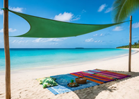 Voile d'ombrage triangulaire anti-UV pour plage, jardin, terrain, terrasse et aire de jeux