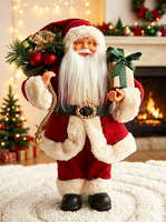 Moderne Weihnachtsmann-Figur als Festliche Fensterdekoration Realistische Weihnachtsmann-Puppe für Hotel, Zuhause und Tischdekoration