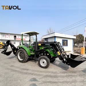 Traktor baru Tiongkok dengan backhoe dan pemuat depan 4x4 4WD pemuat mini backhoe