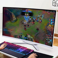 Ordinateur de bureau tout-en-un incurvé 27 pouces OEM de gros écran incurvé sans cadre Core I5/i7 PC AIO de jeu en option