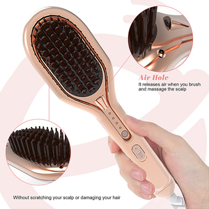 Lisseur de cheveux professionnel, peigne lisseur avec clip, brosse à cheveux électrique, brosse ionique rapide, brosse de lissage, brosse d'usine - Product Image 4