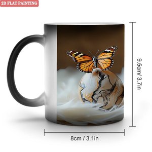 Custom Printed Magic Mug <b>Ceramic</b> 11oz Frosted Black Heat Sensitive Blank <b>Cup</b> - Product Image 1