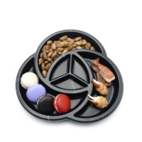 Partie de service restauration rapide repas préparé emballage Buffet assiette forme ovale thermoscellage jetable plateau alimentaire en plastique