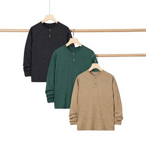 Customs Boys Long Sleeve Polo Collar Solid Pattern 100% Cotton Jersey Fabric Eco-Friendly Quick Dry Breathable Casual Green - Product Image 2