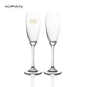 High Quality Flutes Custom Logo Crystal Champagne Glass Set Bar Wine Glassware Luxury Champagne Glass