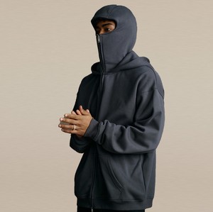 Sweat-shirt <span class=keywords><strong>à</strong></span> capuche double fermeture éclair pour homme <span class=keywords><strong>Ninja</strong></span> Masked, 100% coton, lourd, brodé - Product Image 3