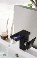 Robinet de salle de bain de luxe en acier inoxydable avec affichage de la température, mitigeur de lavabo en céramique à température variable, robinet à cartouche céramique chaud et froid