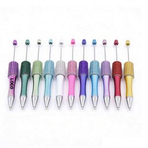 Diy Multi Color Glitter Ballpoint Diamond Bead <b>Gift</b> <b>Pen</b> With Logo Custom Promotional <b>Gifts</b> - Product Image 1