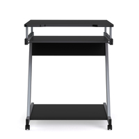 Bureau d'ordinateur d'angle pour petits espaces sur roulettes, table pour PC, chambre à coucher, bureau à domicile, bureau d'étude